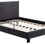 Queen Linen Fabric Bed Frame Grey