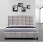 Linen Fabric Double Deluxe Bed Frame Beige