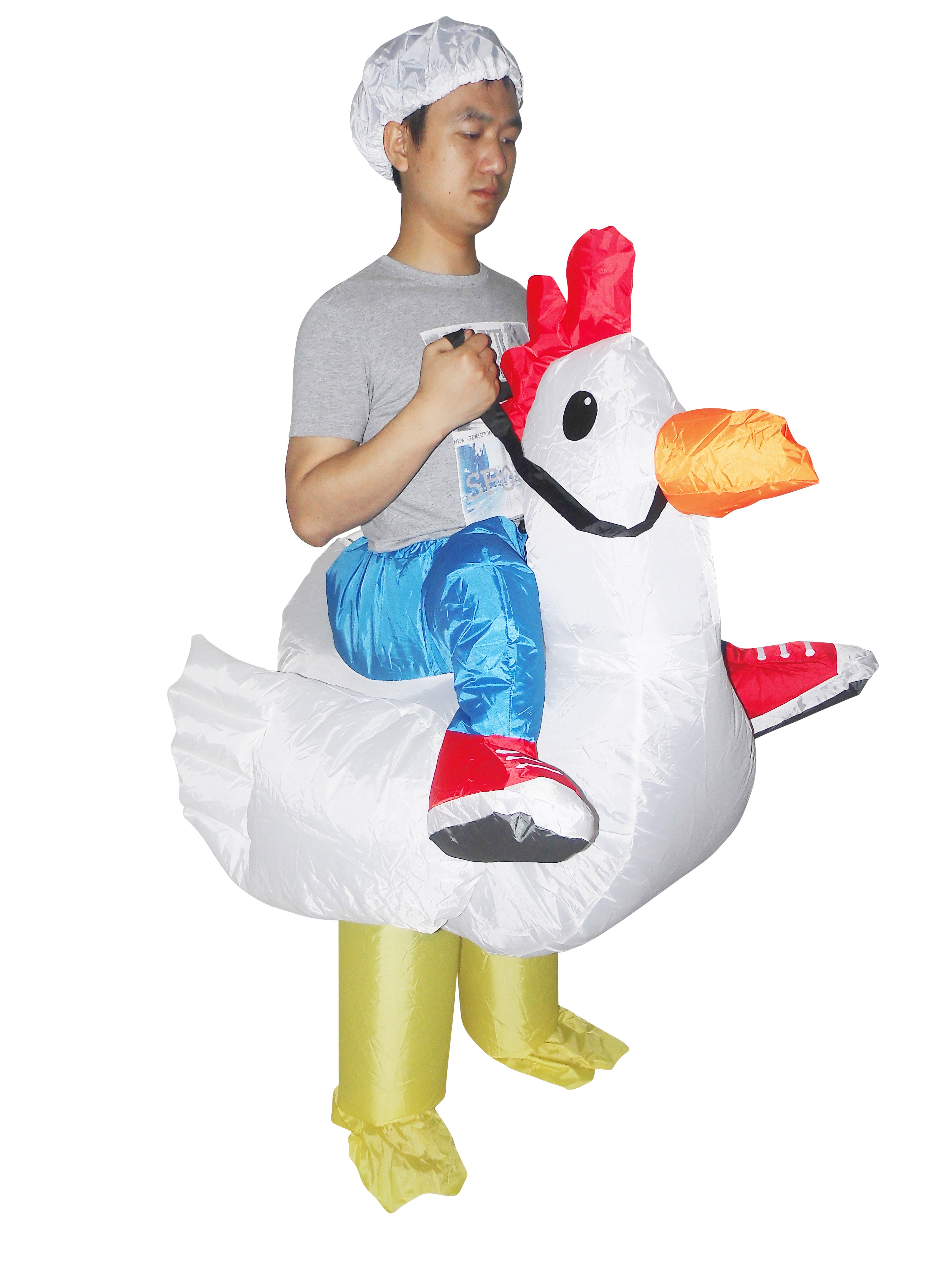 CHICKEN Fancy Dress Inflatable Suit - Fan Operated Costume