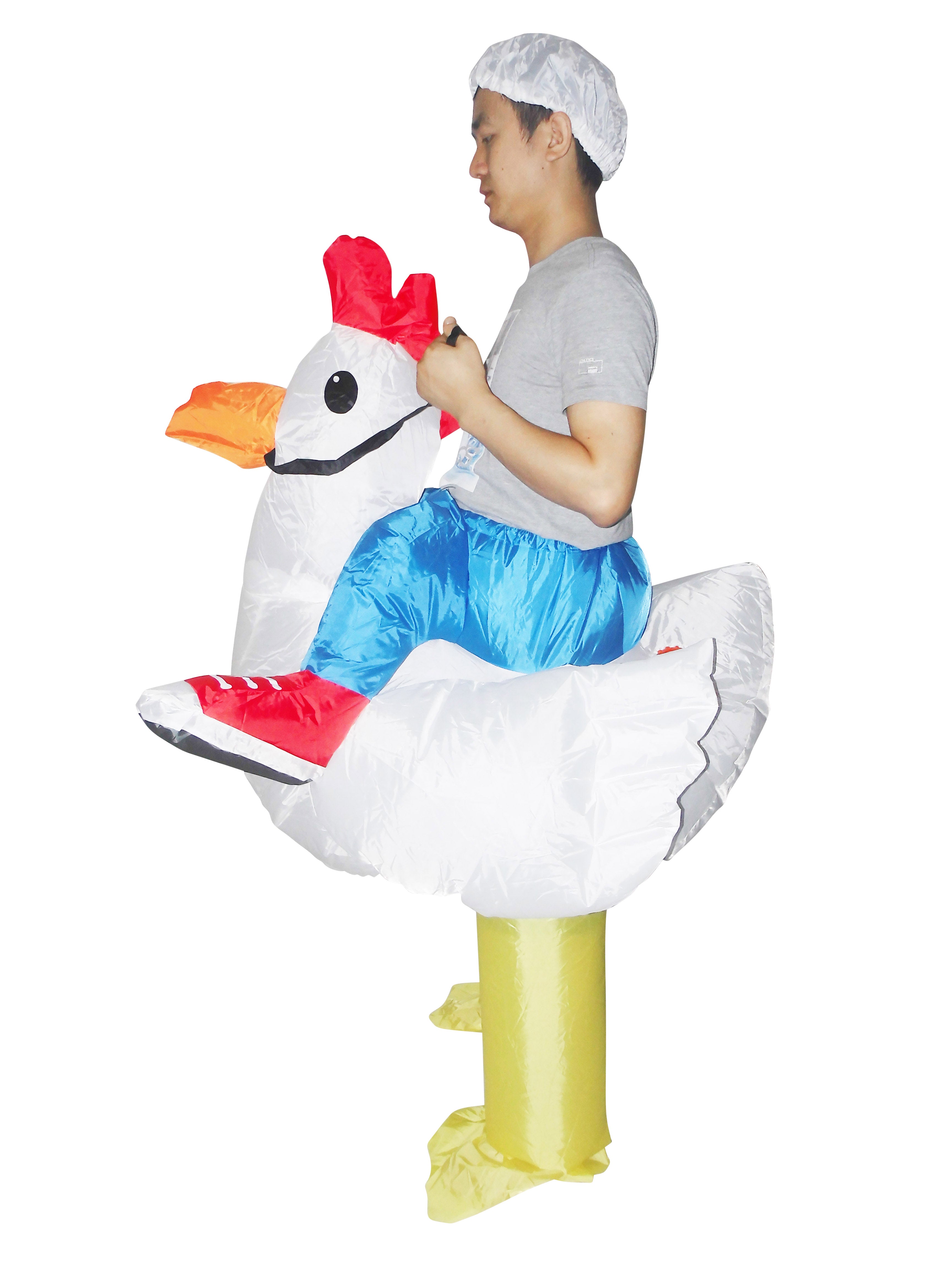 CHICKEN Fancy Dress Inflatable Suit - Fan Operated Costume