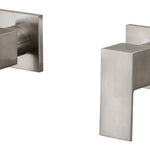 Chrome Bathroom Shower / Bath Mixer Tap Set with Brushed Finish w/ WaterMark