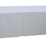 6 Foot White Table Cloth Trestle Cover