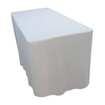 6 Foot White Table Cloth Trestle Cover