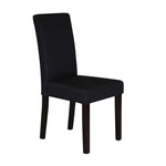 2 x Premium Fabric Linen Palermo Dining Chairs High Back - Black