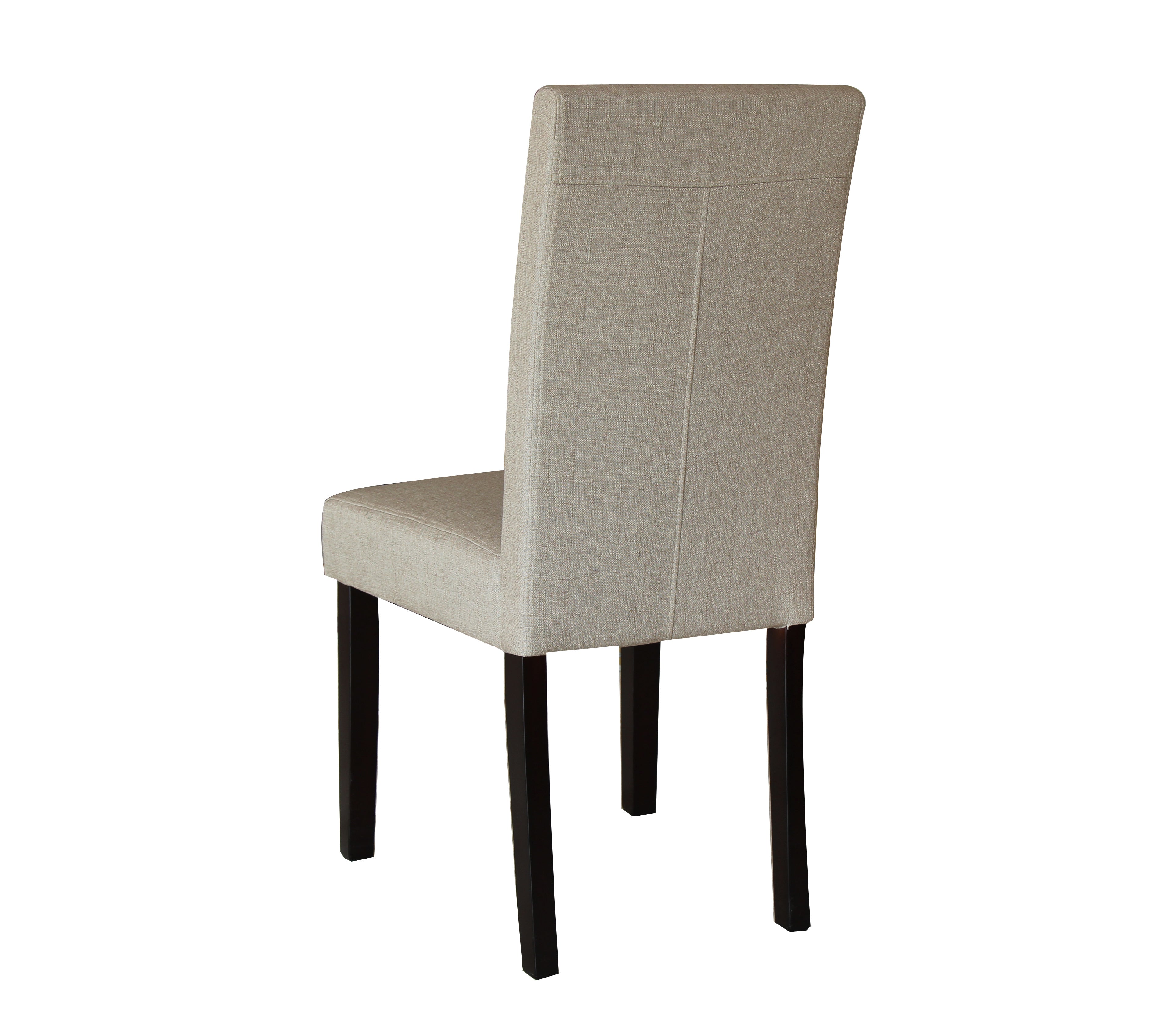 2 x Premium Fabric Linen Palermo Dining Chairs High Back - Dark Sandy Brown