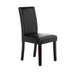 2 x PU Leather Palermo Dining Chairs High Back - Black