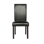 2 x PU Leather Palermo Dining Chairs High Back - Black