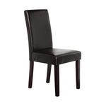 2 x PU Leather Palermo Dining Chairs High Back - Brown