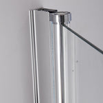 3 Fold Chrome Folding Bath Shower Screen Door Panel 1300mm x 1400mm