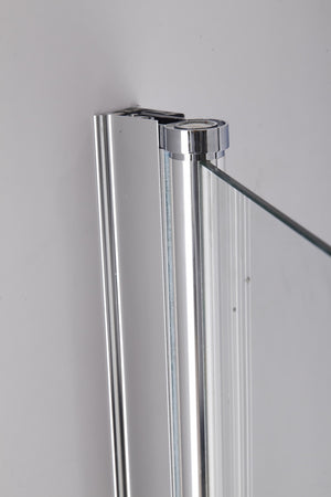 3 Fold Chrome Folding Bath Shower Screen Door Panel 1300mm x 1400mm