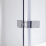 3 Fold Chrome Folding Bath Shower Screen Door Panel 1300mm x 1400mm