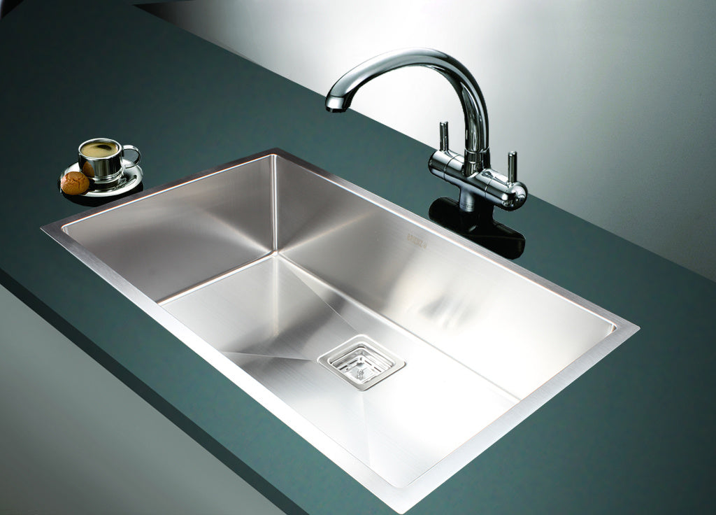 810x505mm Handmade 1.5mm Stainless Steel Undermount / Topmount Kitchen Sink with Square Waste