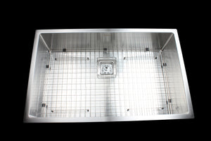 810x505mm Handmade 1.5mm Stainless Steel Undermount / Topmount Kitchen Sink with Square Waste