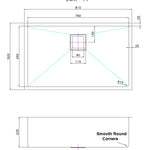 810x505mm Handmade 1.5mm Stainless Steel Undermount / Topmount Kitchen Sink with Square Waste