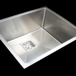 550x455mm Handmade 1.5mm Stainless Steel Undermount / Topmount Kitchen Sink with Square Waste