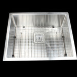 550x455mm Handmade 1.5mm Stainless Steel Undermount / Topmount Kitchen Sink with Square Waste