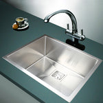 550x455mm Handmade 1.5mm Stainless Steel Undermount / Topmount Kitchen Sink with Square Waste