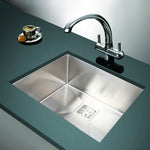 550x455mm Handmade 1.5mm Stainless Steel Undermount / Topmount Kitchen Sink with Square Waste