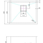 550x455mm Handmade 1.5mm Stainless Steel Undermount / Topmount Kitchen Sink with Square Waste