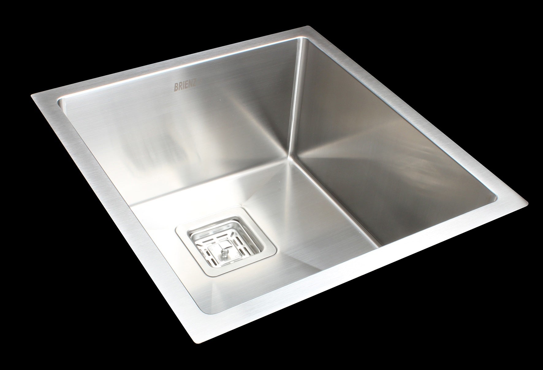 430x455mm Handmade 1.5mm Stainless Steel Undermount / Topmount Kitchen Sink with Square Waste