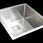 430x455mm Handmade 1.5mm Stainless Steel Undermount / Topmount Kitchen Sink with Square Waste