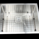 430x455mm Handmade 1.5mm Stainless Steel Undermount / Topmount Kitchen Sink with Square Waste