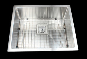 430x455mm Handmade 1.5mm Stainless Steel Undermount / Topmount Kitchen Sink with Square Waste