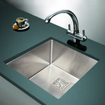 430x455mm Handmade 1.5mm Stainless Steel Undermount / Topmount Kitchen Sink with Square Waste