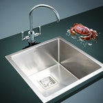 430x455mm Handmade 1.5mm Stainless Steel Undermount / Topmount Kitchen Sink with Square Waste