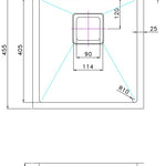 430x455mm Handmade 1.5mm Stainless Steel Undermount / Topmount Kitchen Sink with Square Waste