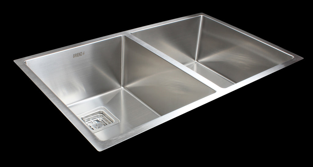 835x505mm Handmade 1.5mm Stainless Steel Undermount / Topmount Kitchen Sink with Square Waste