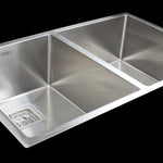 835x505mm Handmade 1.5mm Stainless Steel Undermount / Topmount Kitchen Sink with Square Waste