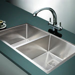 835x505mm Handmade 1.5mm Stainless Steel Undermount / Topmount Kitchen Sink with Square Waste