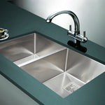 835x505mm Handmade 1.5mm Stainless Steel Undermount / Topmount Kitchen Sink with Square Waste