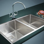 835x505mm Handmade 1.5mm Stainless Steel Undermount / Topmount Kitchen Sink with Square Waste