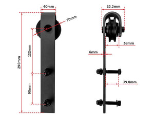 1.8m Sliding Barn Door Hardware