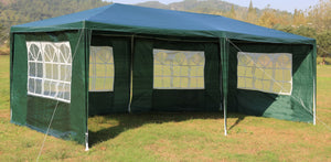 3x6m Gazebo Outdoor Marquee Tent Canopy Green
