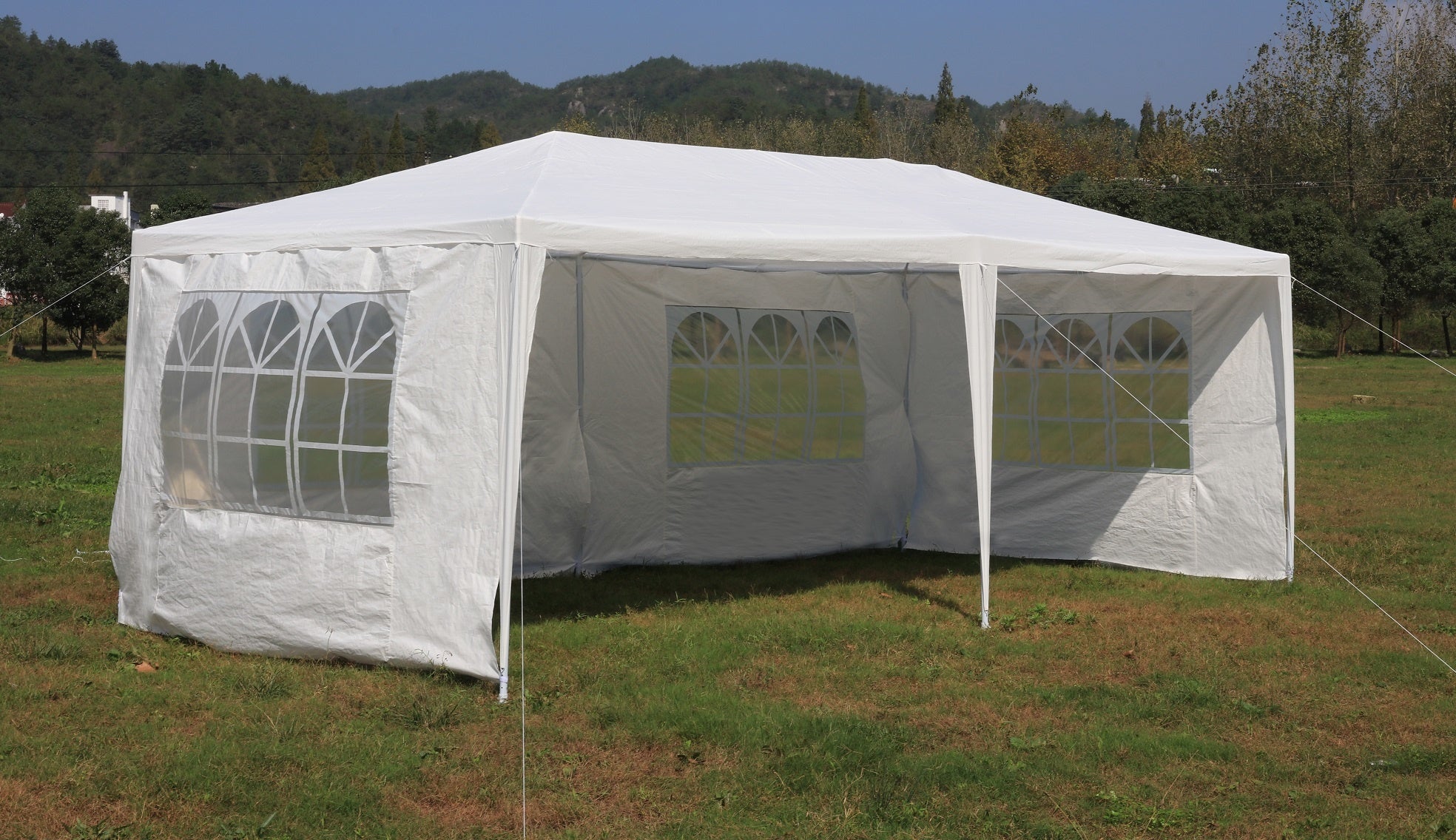 3x6m Gazebo Outdoor Marquee Tent Canopy White