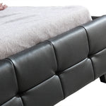 King Single PU Leather Deluxe Bed Frame Black