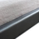 Double PU Leather Deluxe Bed Frame Black