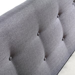 Double Linen Fabric Deluxe Bed Frame Grey