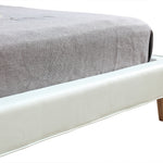 Double PU Leather Deluxe Bed Frame White