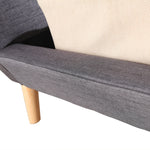 Queen Linen Fabric Deluxe Bed Frame Grey