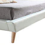 King PU Leather Deluxe Bed Frame White
