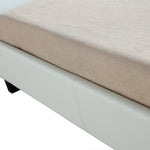 King Single PU Leather Bed Frame White