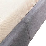King Single Linen Fabric Bed Frame Grey