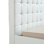 King Single PU Leather Deluxe Bed Frame White