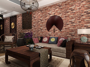 10m 3D Red Brick Print Theme Wallpaper