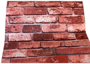 10m 3D Red Brick Print Theme Wallpaper