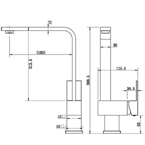 Kitchen Mixer Tap Faucet - Laundry Bathroom Sink